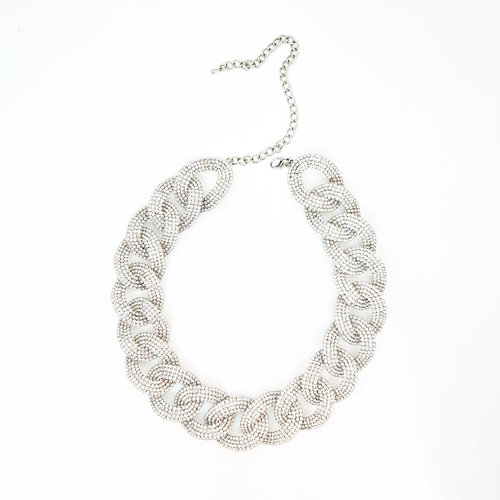 Rhinestones necklace nickel free