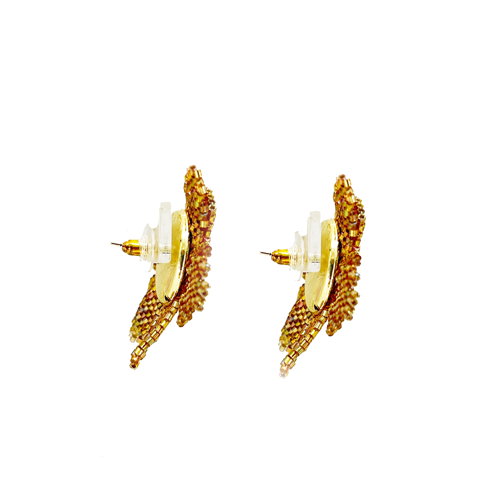 Beaded flower hoops