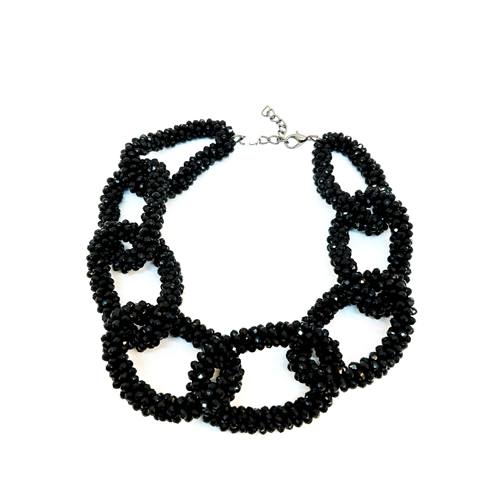 crystal black necklace