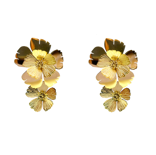 Aros doble flor