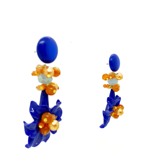 aros naranja y azules