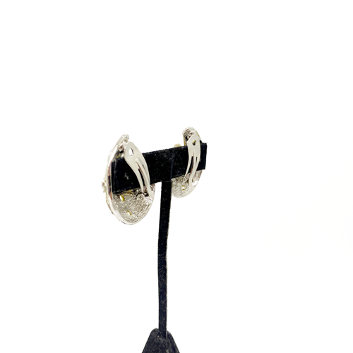 Rhinestone hoops with pearls
