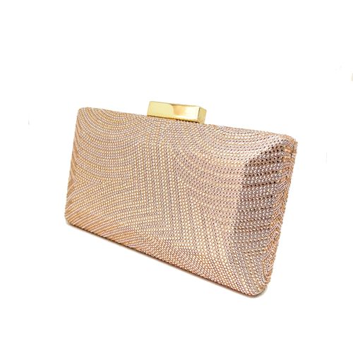 Clutch rose con cristal