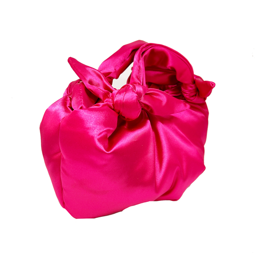 bolso de saten fucsia