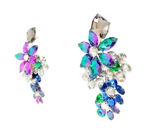 Aros flores de cristales
