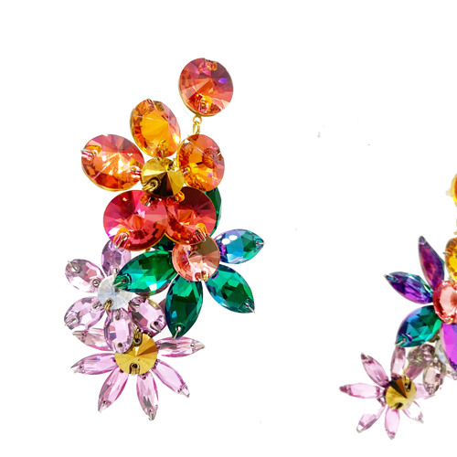 Aros flores de cristales