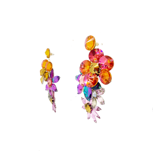 Aros flores de cristales