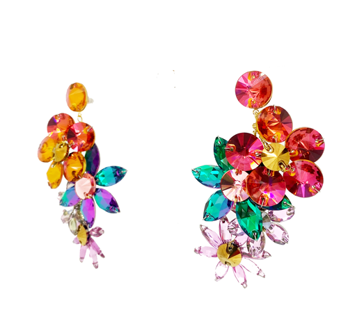 Aros flores de cristales