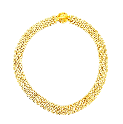 collar corto de bronce