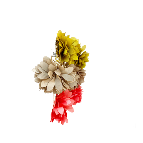 aros flores de tela