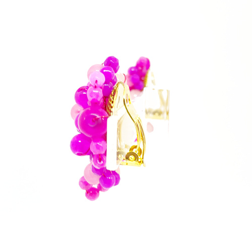 Aros cortos fucsia