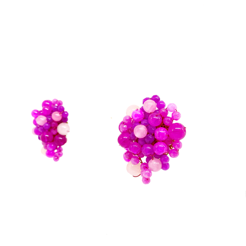 Aros cortos fucsia
