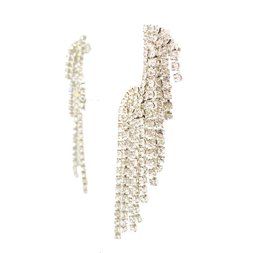 Rhinestone ear cuff with rain