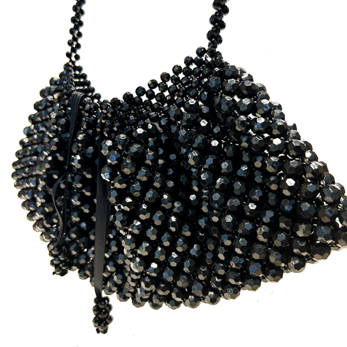 Cartera tramada negra