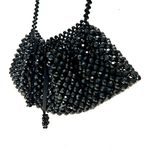 Cartera tramada negra