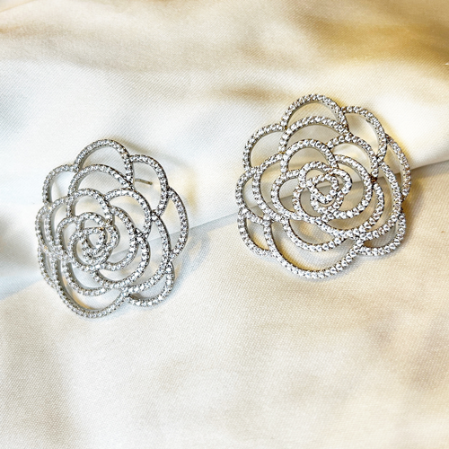 Aros flores de zirconia