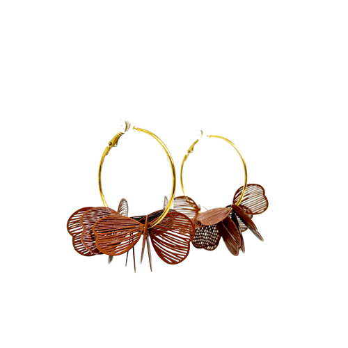 Argollas pétalos esmaltados