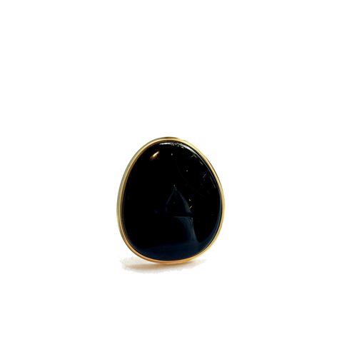anillo negro de resina