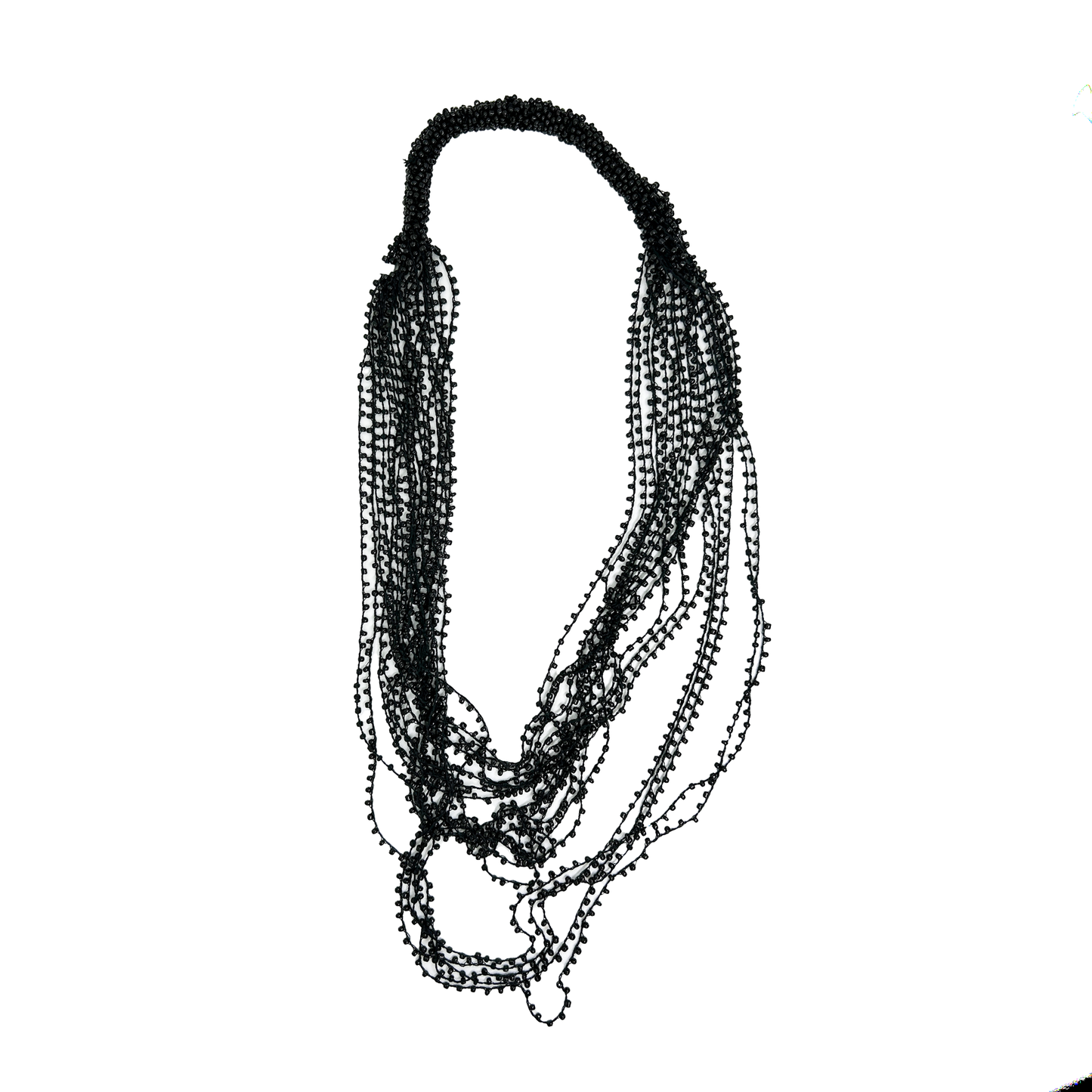 Collar hilo y mostacillas