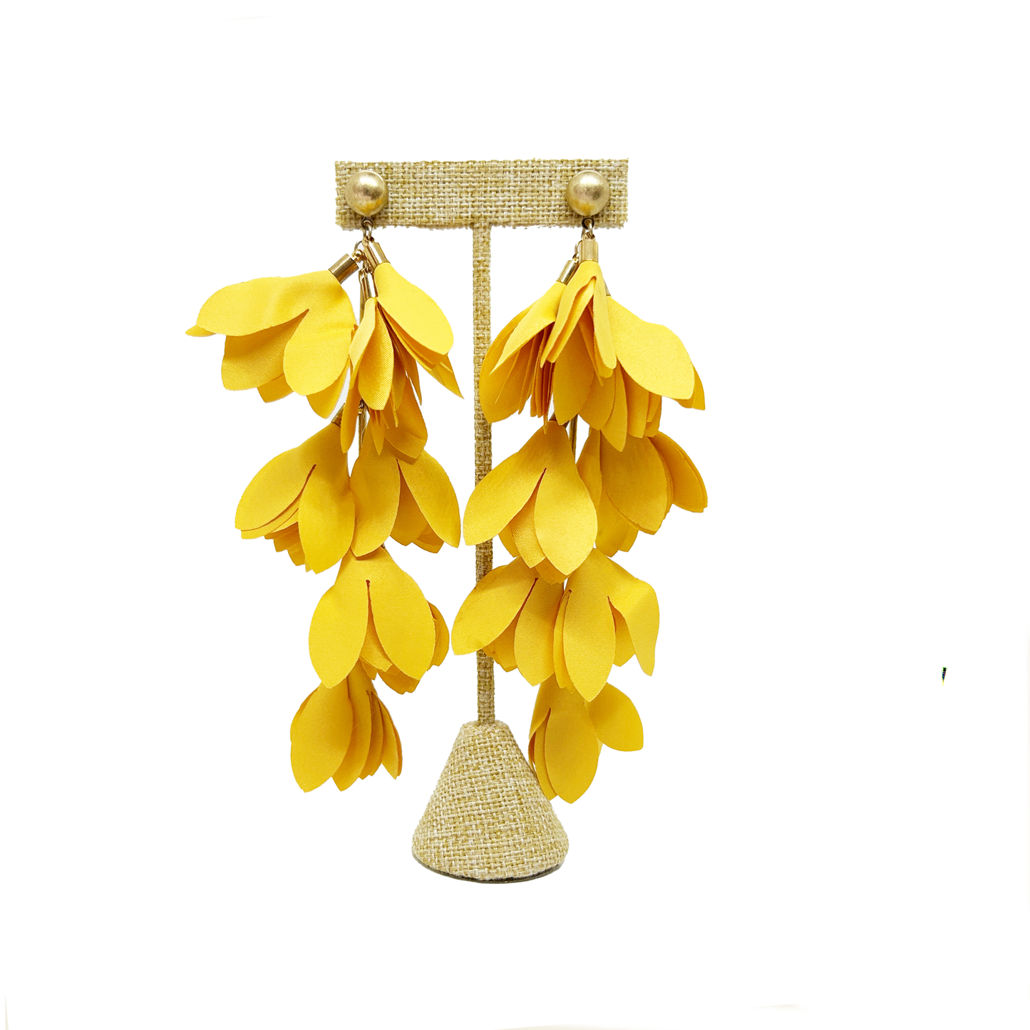 aros petalos de tela largos