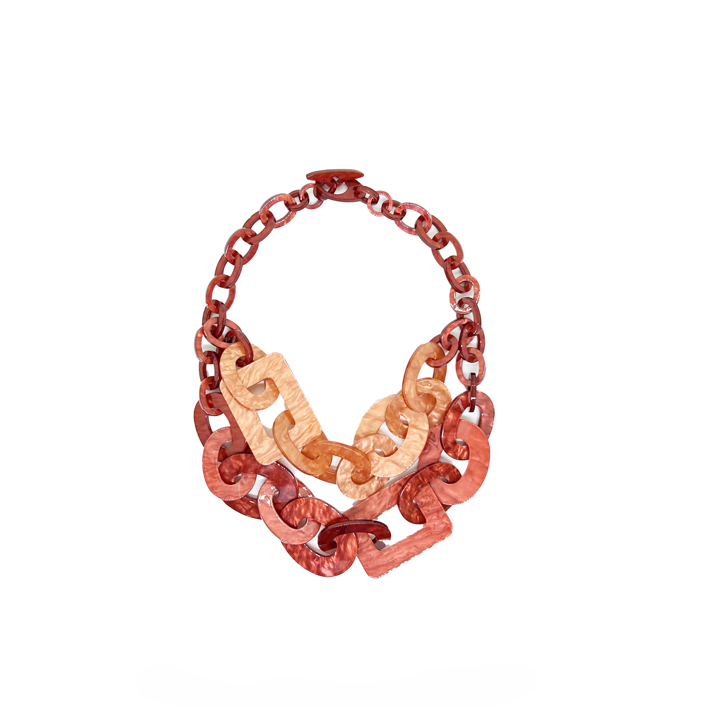 collar de resina rosa