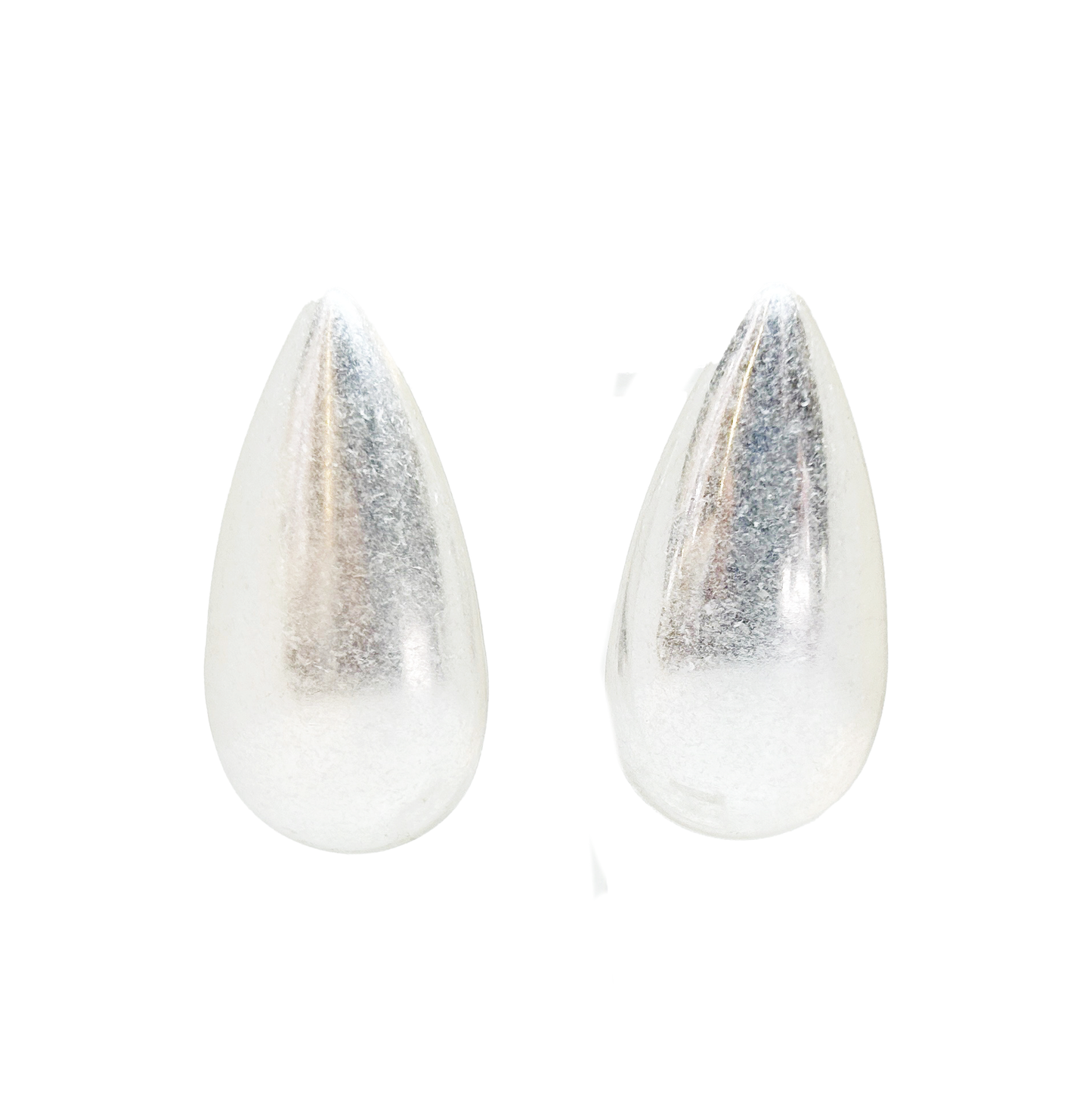 aros plateados opacos larfos