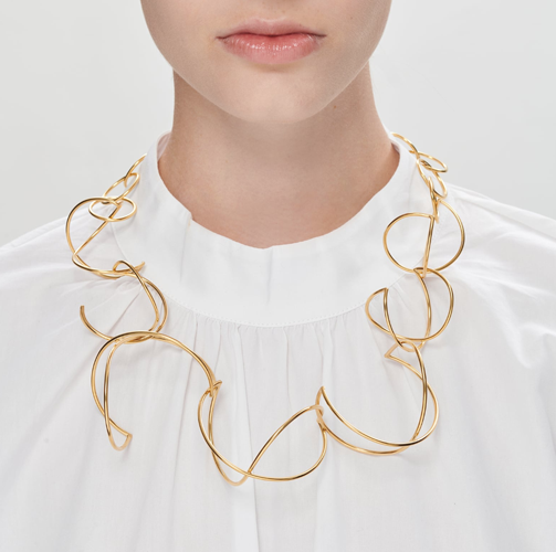 Collar eslabones con volumen