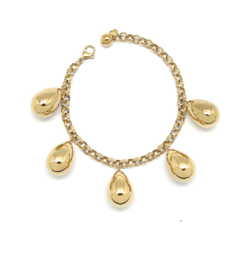 pulsera dorada de acero