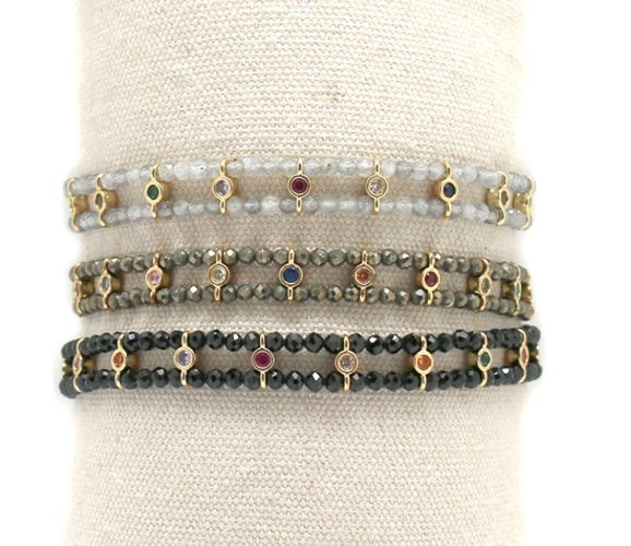 Pulsera dos vueltas con zirconia
