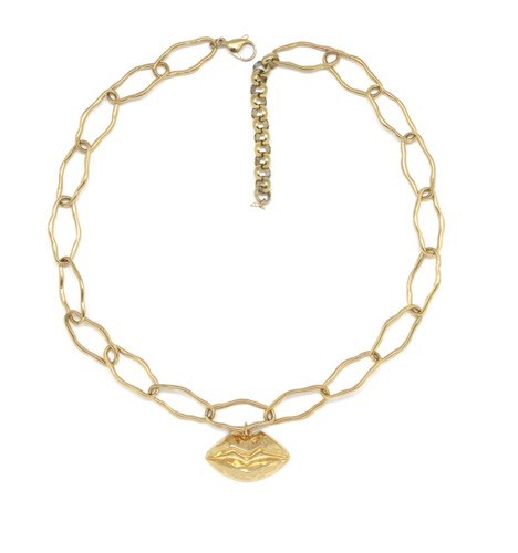 collar cadena con boca