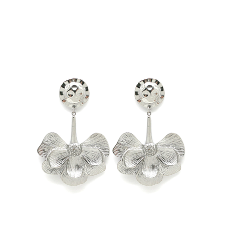 Aros media flor colgante