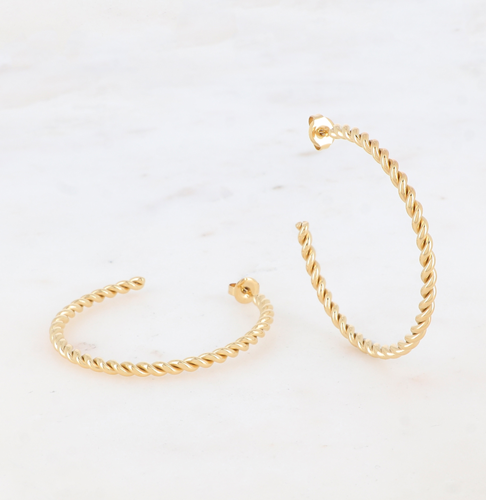 argollas de acero dorado