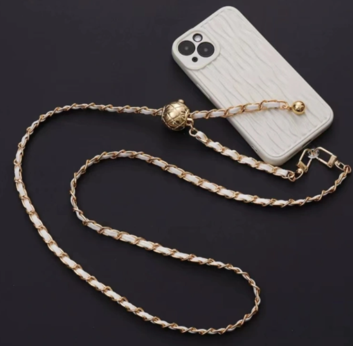 Corra para celular cadena y gamuza