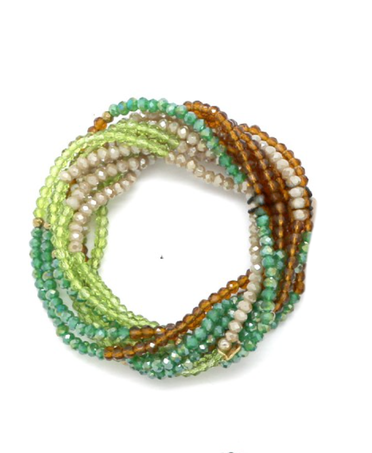 Conjunto pulseras de cristales de color