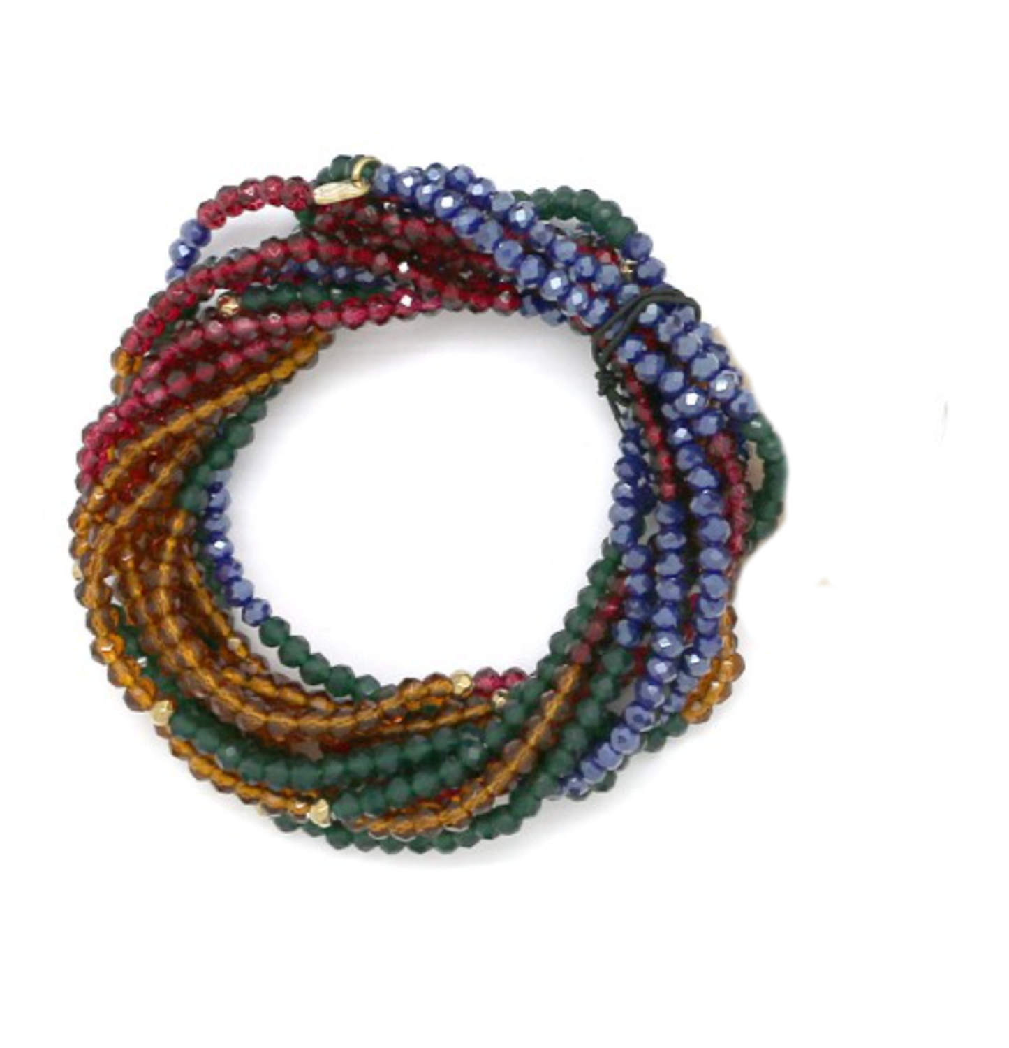 Conjunto pulseras de cristales de color