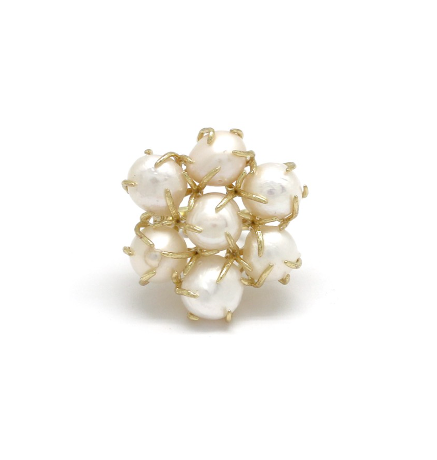 anillo flor de perlas