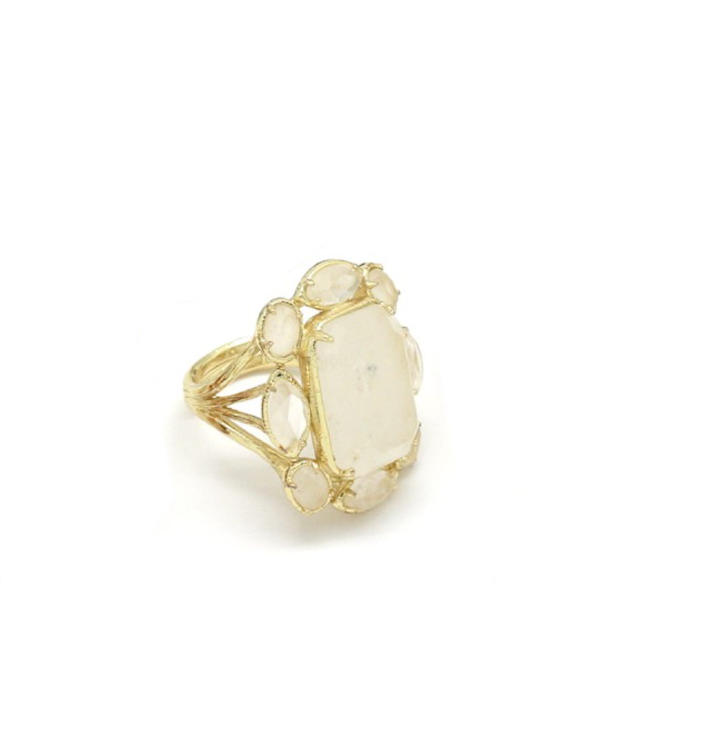 Anillo cuarzo blanco