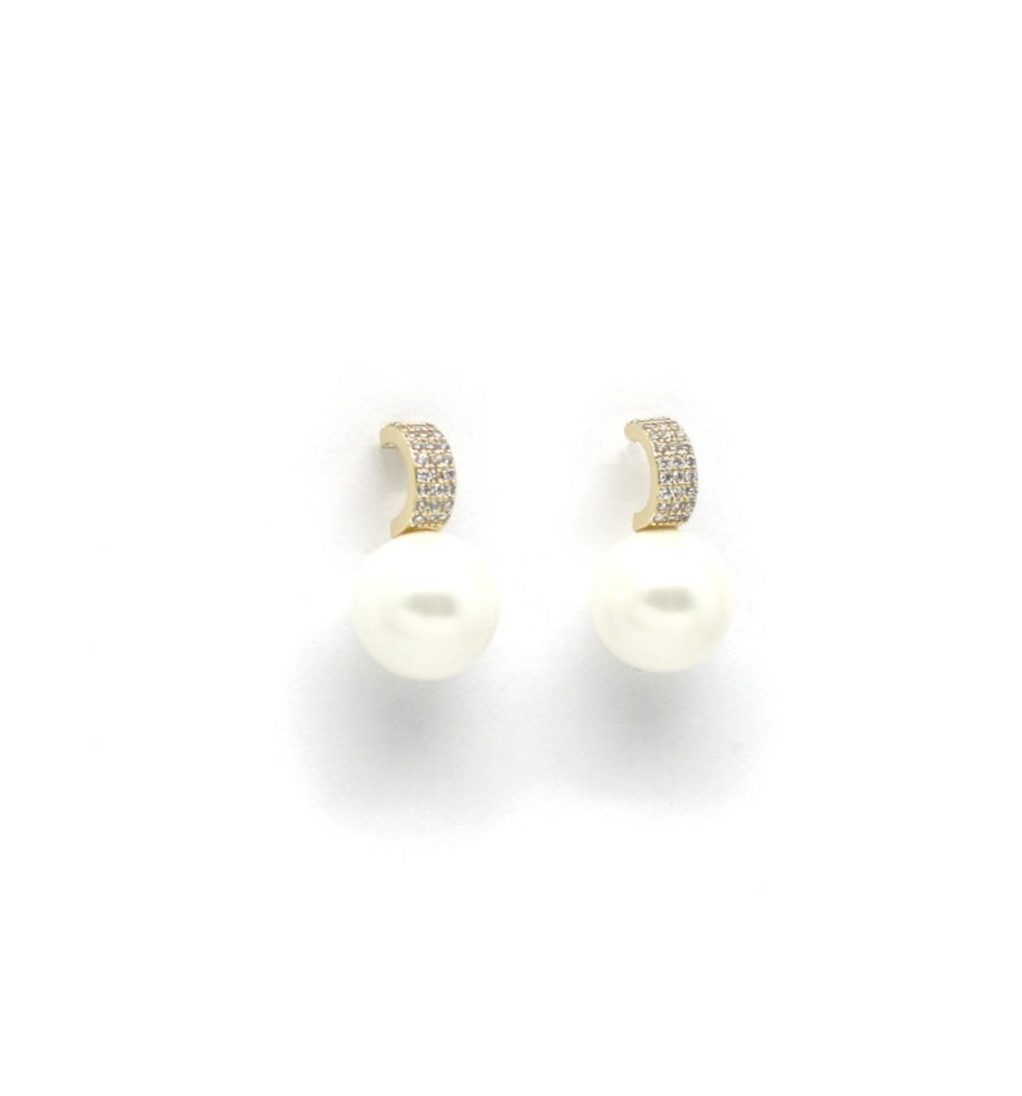 argollas de zirconia con perla