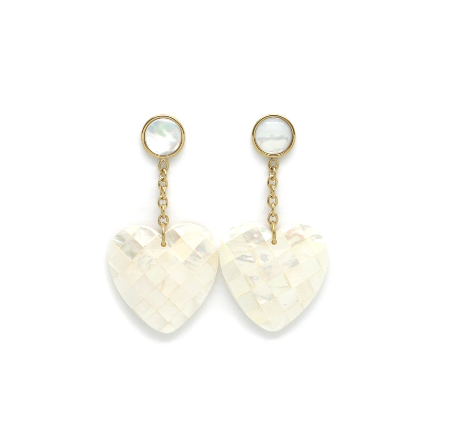 aros corazon de nacar