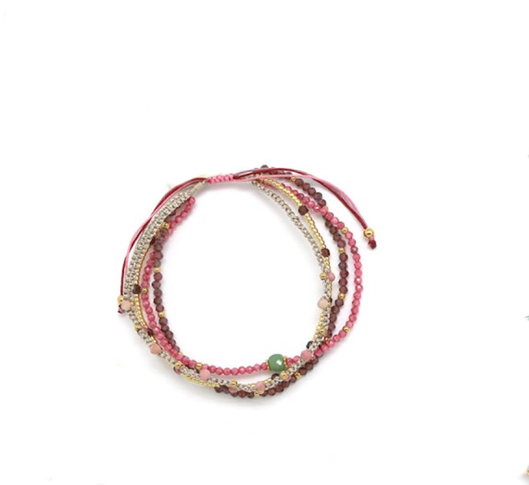 pusleras en color rosa de piedra nautral