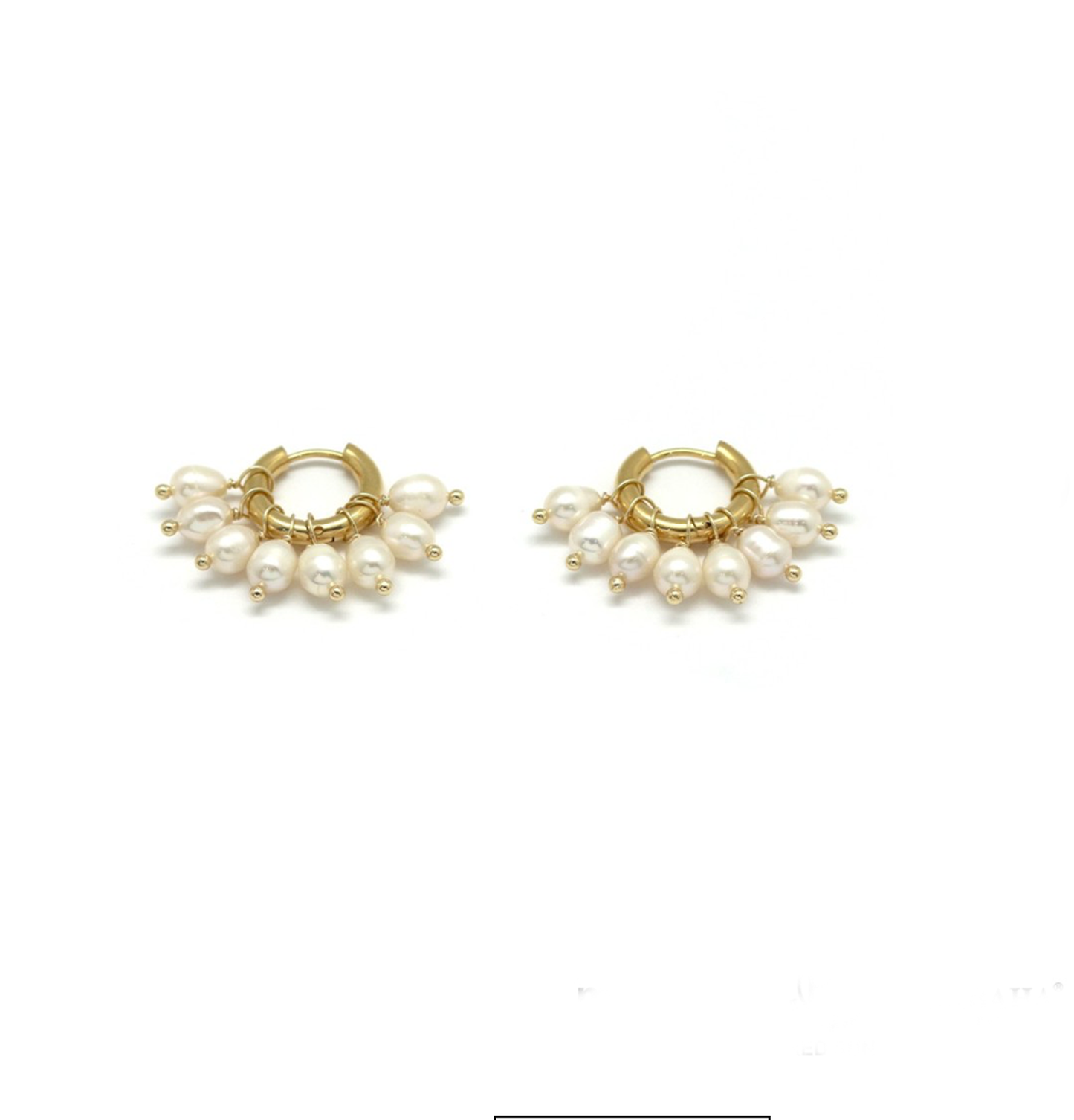 Argollas con perlas barrocas
