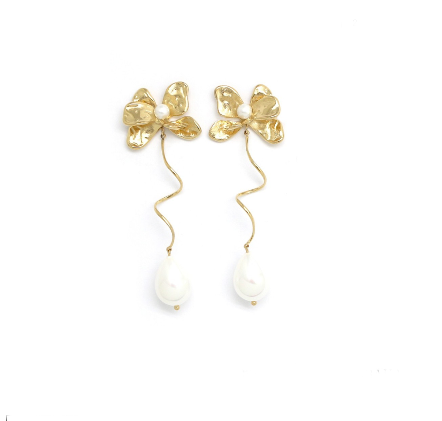 aros de perlas con acero