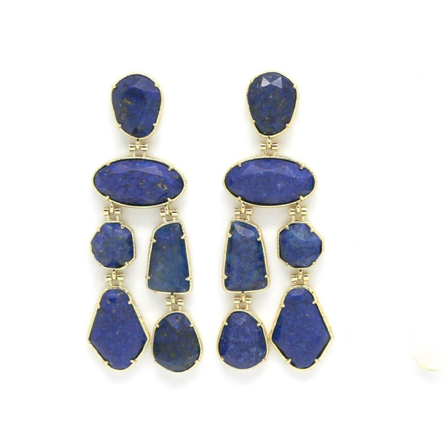 Aros geométricos lapis lazuli
