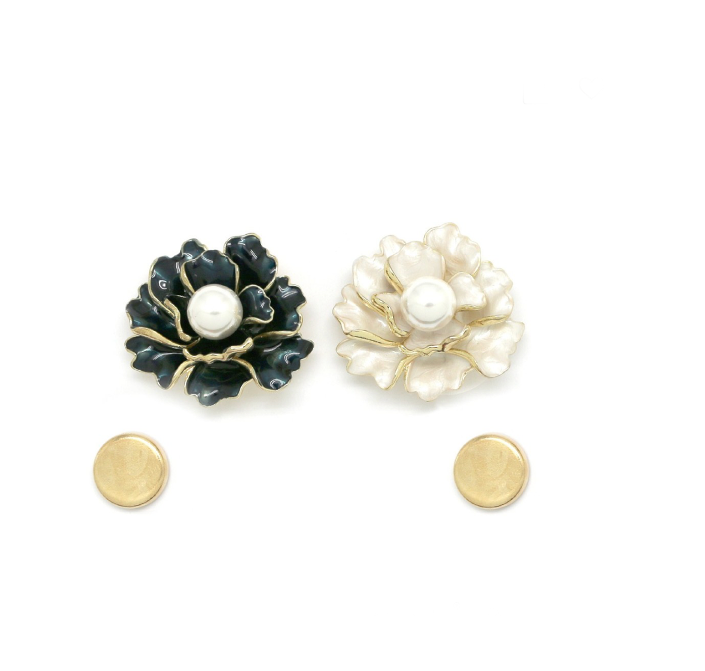 Broche flores esmaltadas