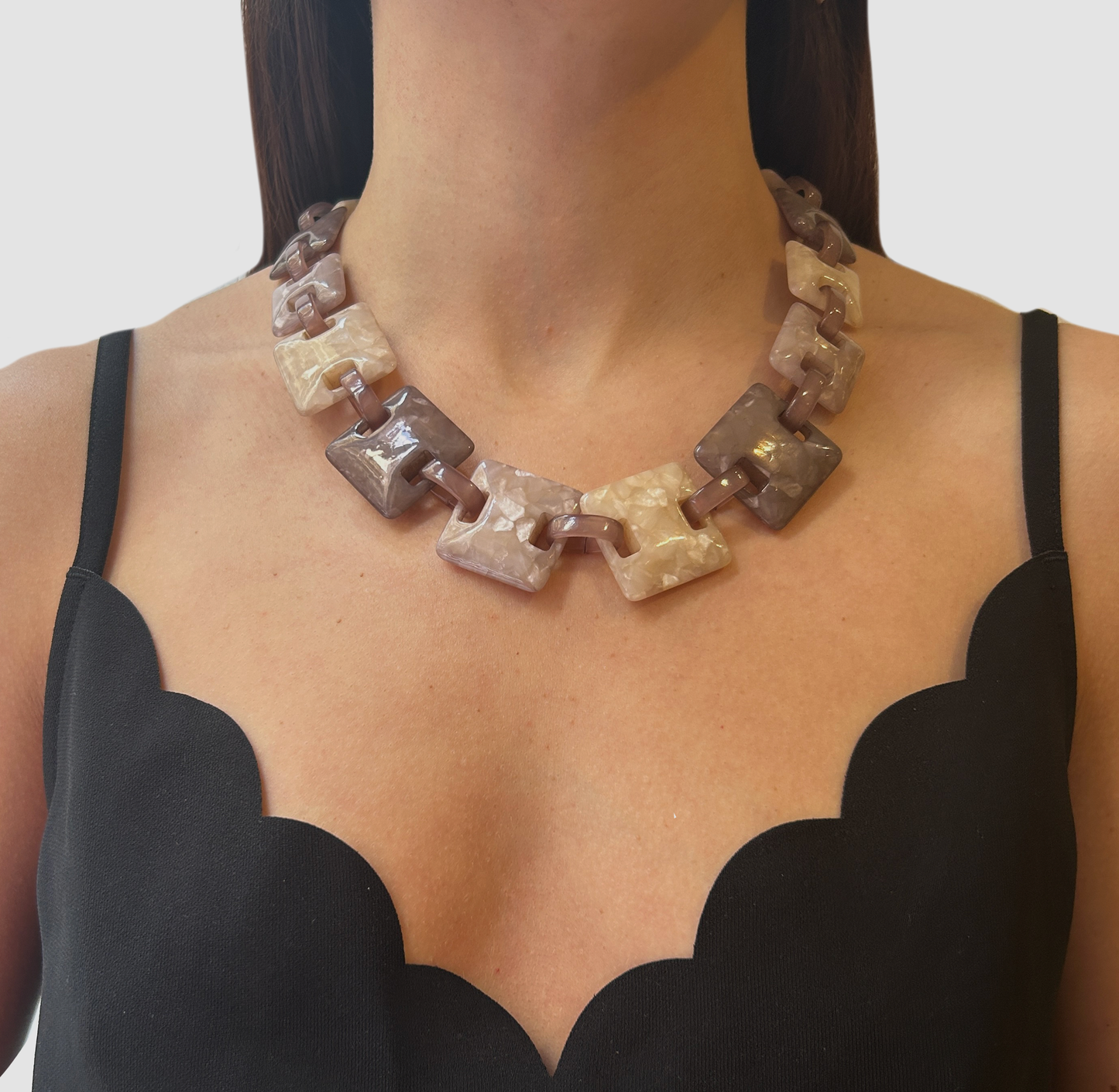 Collar cadena geometrica