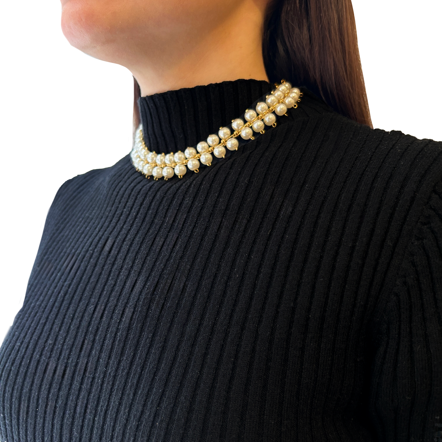 Collar doble perla