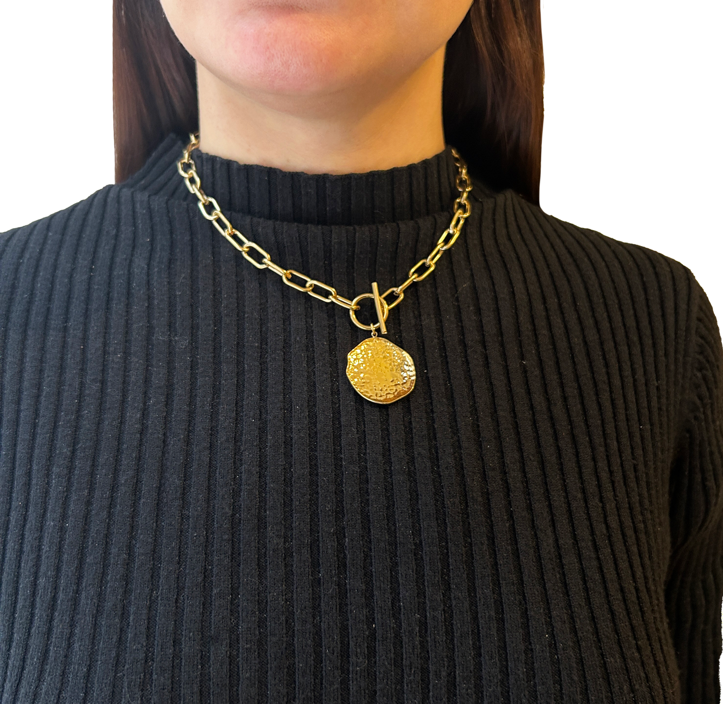 collar con dije circular