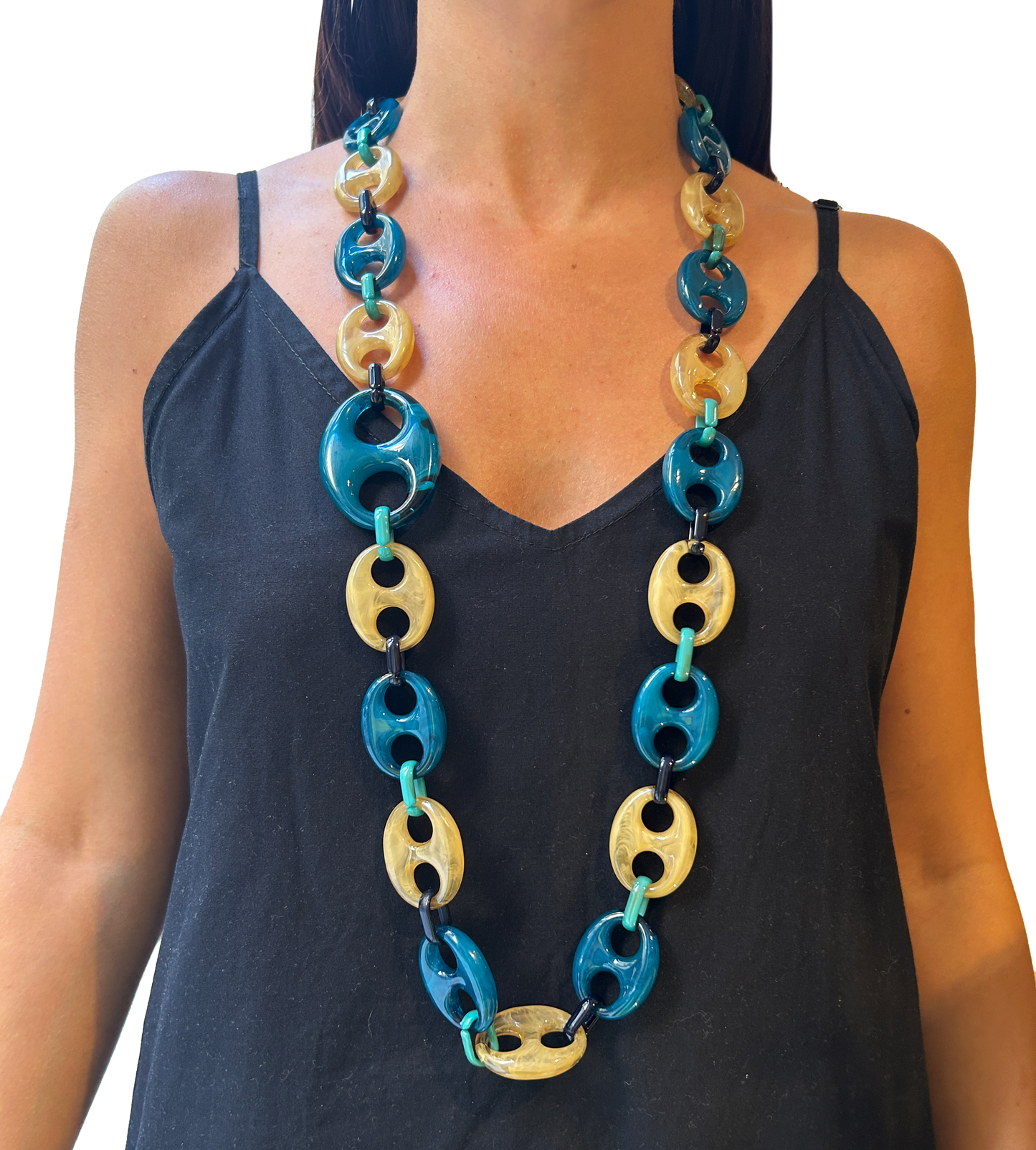 Collar cadena gucci resina