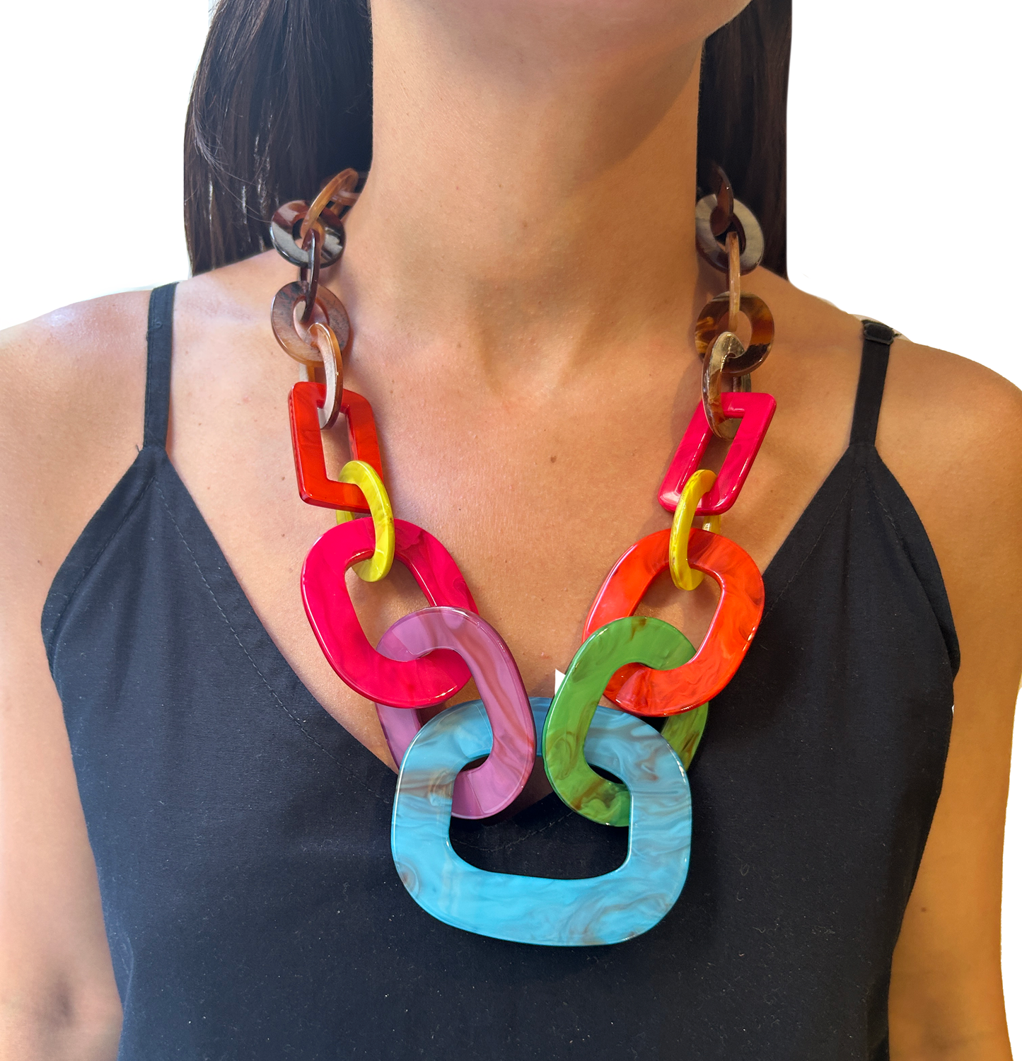 Collar eslabones multicolor