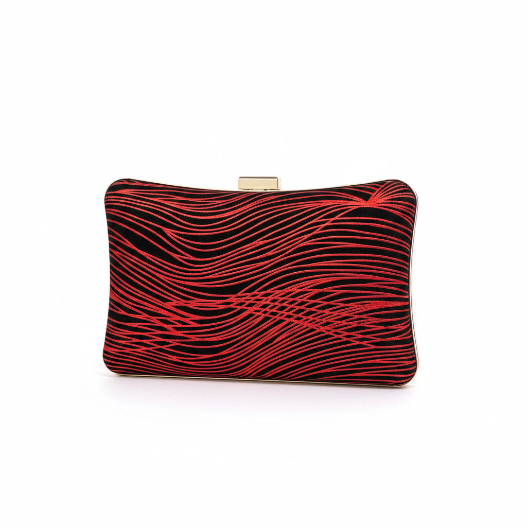 Clutch negro y rojo